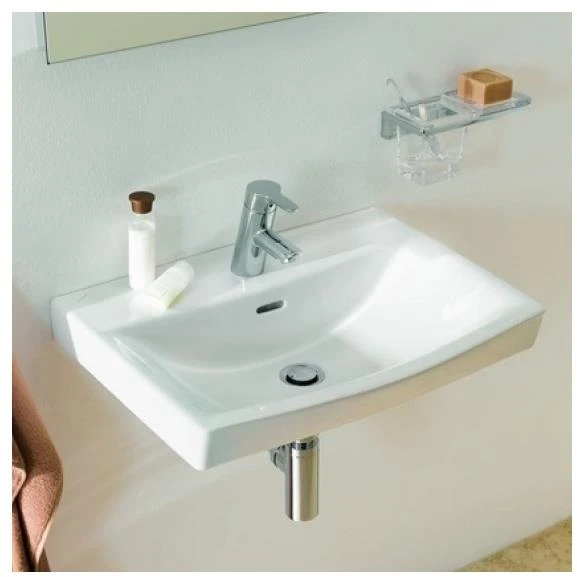 Laufen Pro Nordic praustuvas 60x42cm su maišytuvo anga, baltas