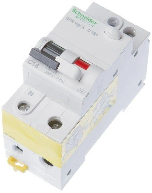 Srovės nuotėkio rėlė Schneider A9D20616, 2P, 16A, 240V,30mA