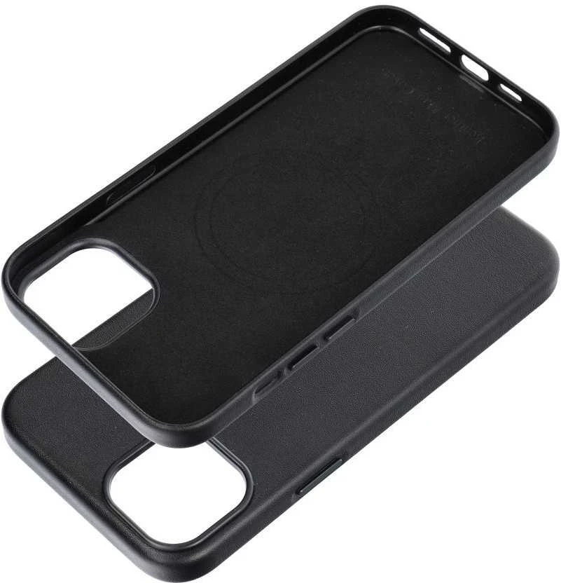 Oem Dėklas Leather Mag Cover (MagSafe) skirtas iPhone 15 Plus juodas