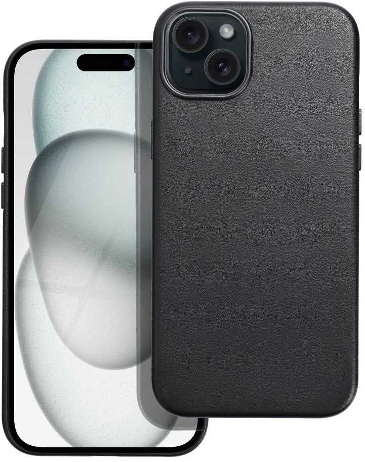 Oem Dėklas Leather Mag Cover (MagSafe) skirtas iPhone 15 Plus juodas