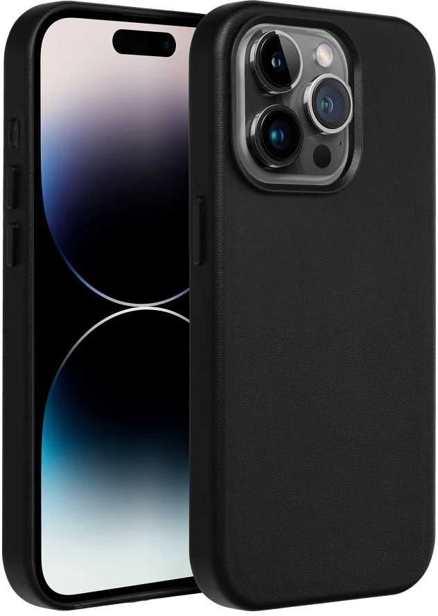 Oem Dėklas Leather Mag Cover (MagSafe) skirtas iPhone 15 Plus juodas