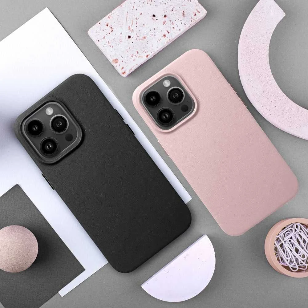 Oem Dėklas Leather Mag Cover (MagSafe) skirtas iPhone 15 Plus juodas