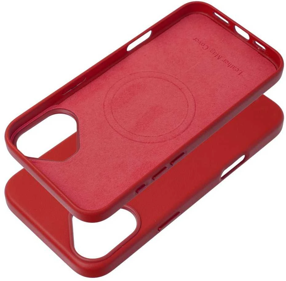 Oem Dėklas Leather Mag Cover (MagSafe) skirtas iPhone 16 Plus raudonas
