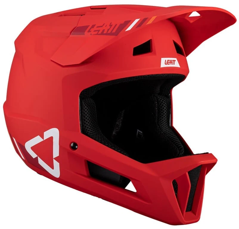 LEATT MTB Gravity 1.0 V24 uždaras dviračių šalmas, M dydis, Raudona