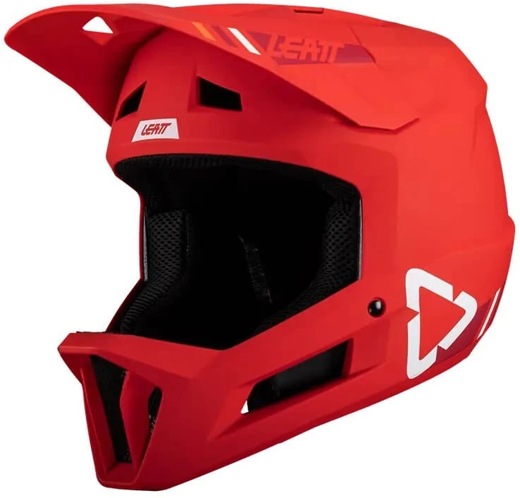 LEATT MTB Gravity 1.0 V24 uždaras dviračių šalmas, M dydis, Raudona