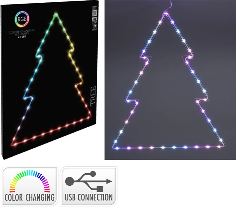 LED Fir Tree Decoration AVX000130 H60 cm. 48 cm. var. colors