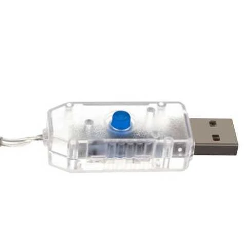 Iso Trade LED USB girlianda - užuolaida - 300 LED, šiltai balta