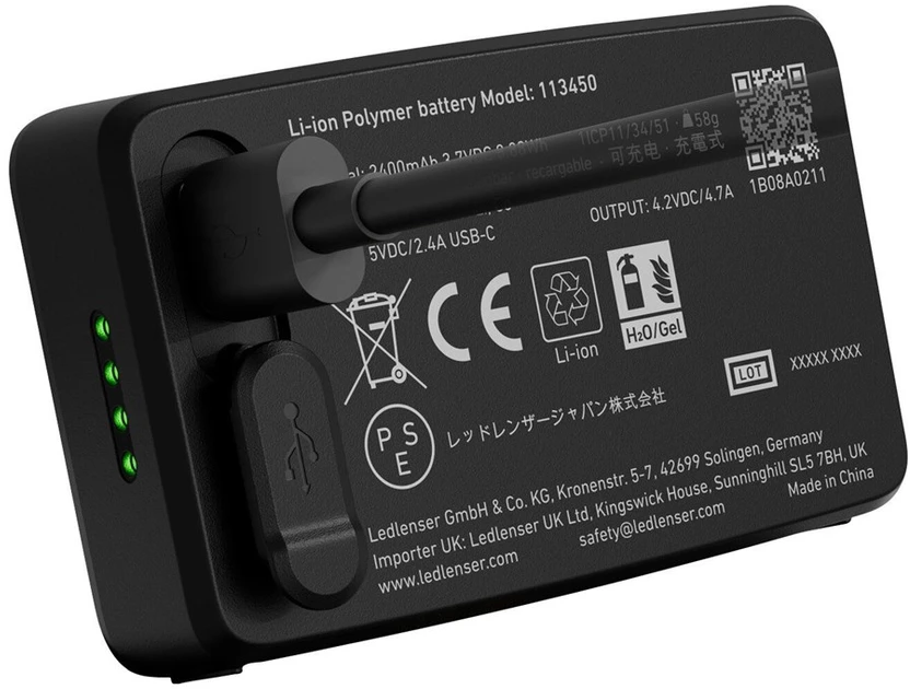 LED Lenser Ledlenser HF7R galvos žibintas juodas