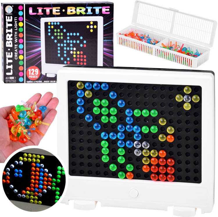 Jokomisiada LED mozaikinė lenta su lempomis dėlionė "Lite brite" ZA4188
