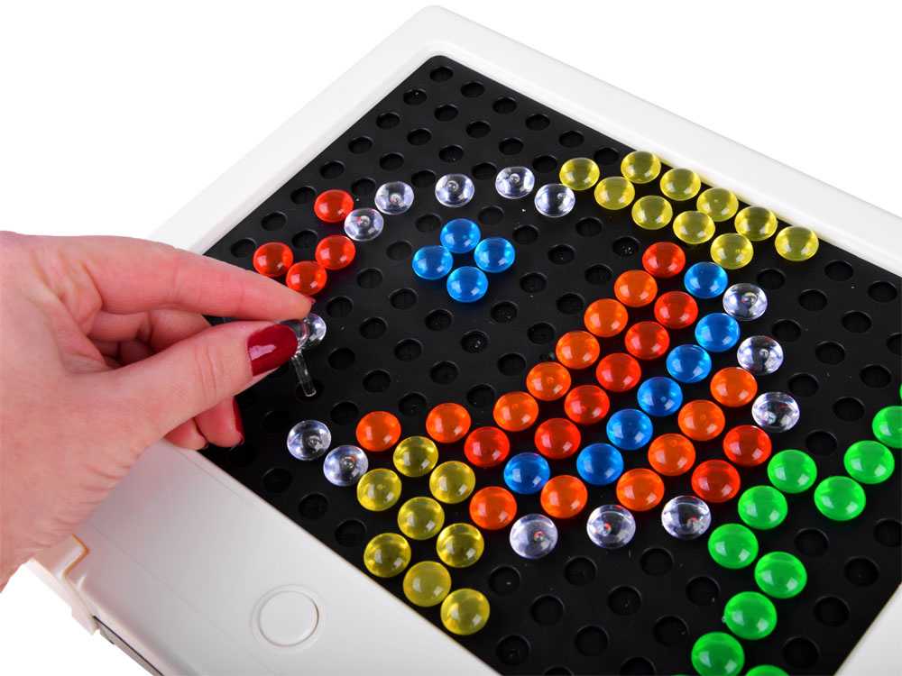 Jokomisiada LED mozaikinė lenta su lempomis dėlionė "Lite brite" ZA4188