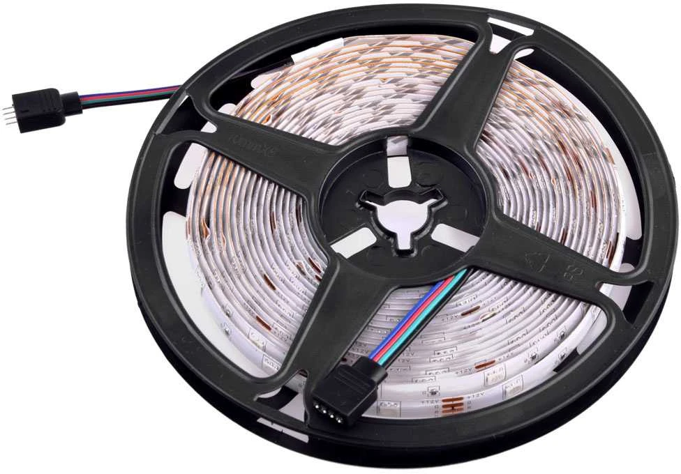 Jokomisiada LED juostelė 5m RGB + nuotolinio valdymo pultas vandeniui atspari