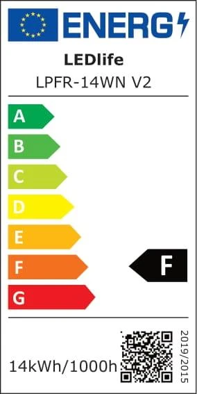 Ledlife 14W LED berėmė panelė, apvali, balta, 4000K