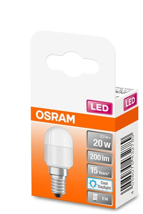 LED lemputė OSRAM, T26, E14, 2,3 W, 200 lm, 6500 K