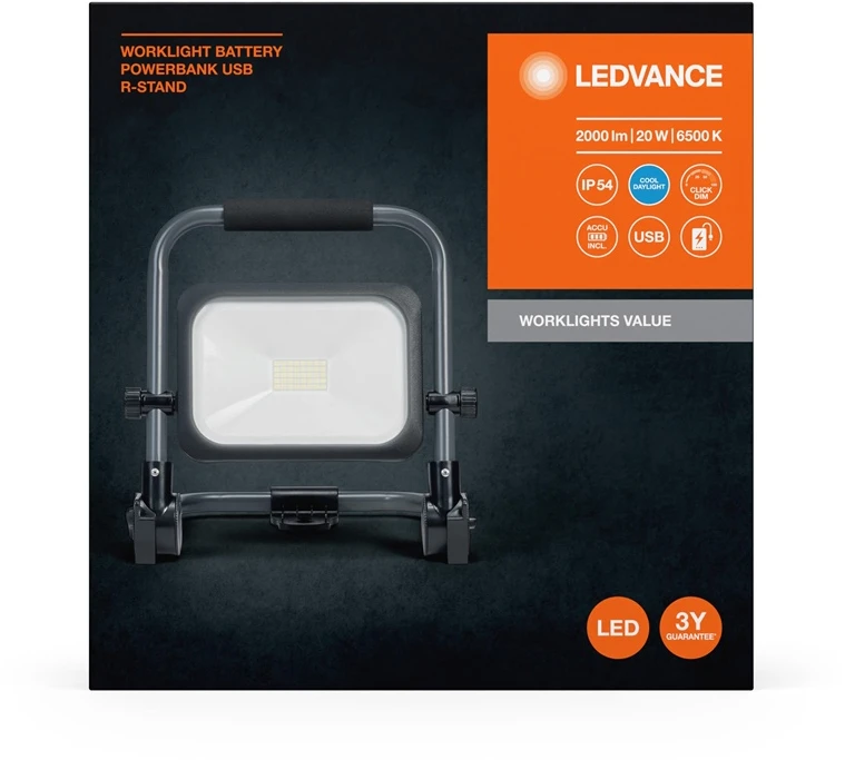 Ledvance PROŽEKTORIUS PASTATOMAS ĮKRAUNAMAS 20W 865 2000LM IP54 DIM