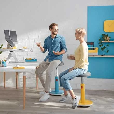 Ergonomiška kėdė Leitz Ergo Cosy, „du viename“, aksominės pilkos spalvos