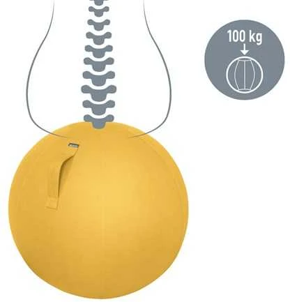 Sėdėjimo kamuolys Leitz Ergo Cosy, 65cm, šiltai geltonos spalvos