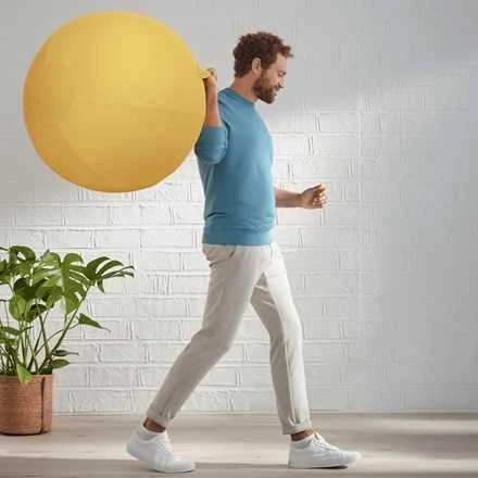 Sėdėjimo kamuolys Leitz Ergo Cosy, 65cm, šiltai geltonos spalvos