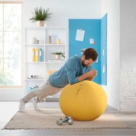 Sėdėjimo kamuolys Leitz Ergo Cosy, 65cm, šiltai geltonos spalvos