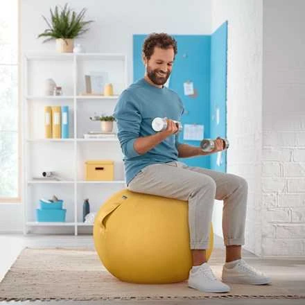 Sėdėjimo kamuolys Leitz Ergo Cosy, 65cm, šiltai geltonos spalvos