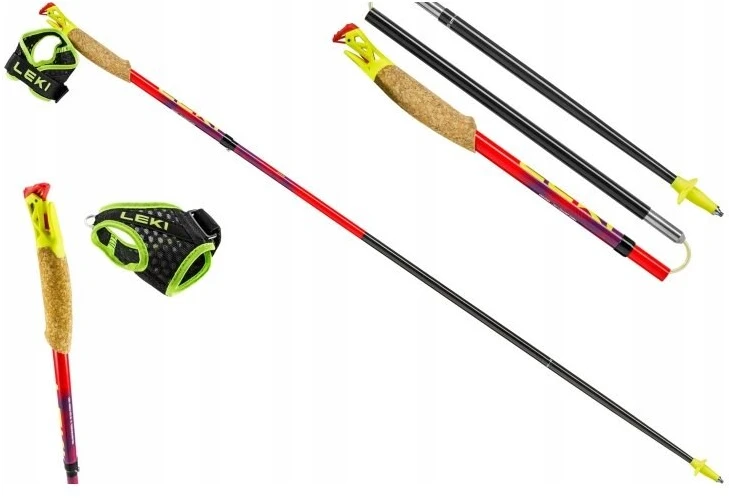 LEKI TRL Ultratrail FX One žygio lazdos, 120 cm, raudonos