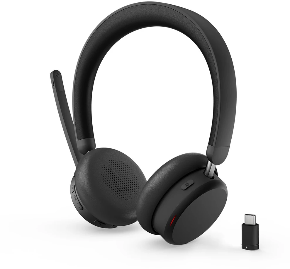 Lenovo Dual-Mode Belaidės ANC Ausinės 6550 (USB-A, Teams) | 4XD1S19777 | Su mikrofonu | Bluetooth | Juodas