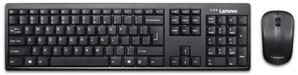 Lenovo GX30L66303 klaviatūra su pele Universal QWERTY US English Juodas (Pažeista pakuotė)
