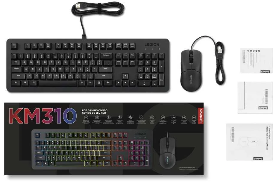 LENOVO LEGION KM310 RGB GAMING COMBO Klaviatūra ir pelė - US ENGLISH