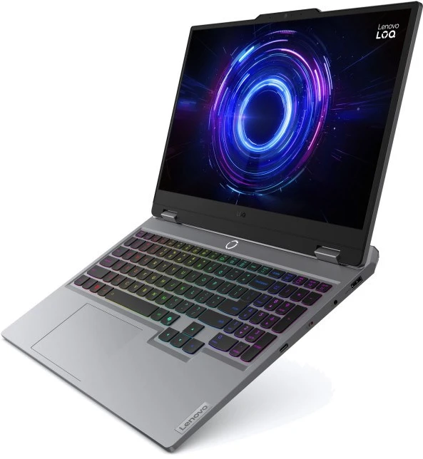 Nešiojamas kompiuteris Lenovo LOQ 15IRX10 i5-13450HX 15,6" FHD IPS 300 nitų AG 144 Hz 16 GB DDR5 4800 SSD 512 GeForce RTX 5060 8 GB 60 Wh NoOS Luna Pilkas