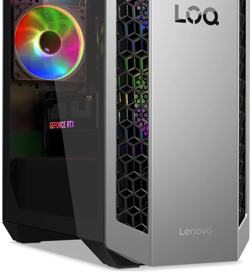 Stacionarus kompiuteris Lenovo LOQ Tower 26ADR10 Ryzen 7 8745HX 32GB DDR5 5200 1TB SSD GeForce RTX 5070 12GB Windows 11 Luna Pilkas / Eclipse Juodas