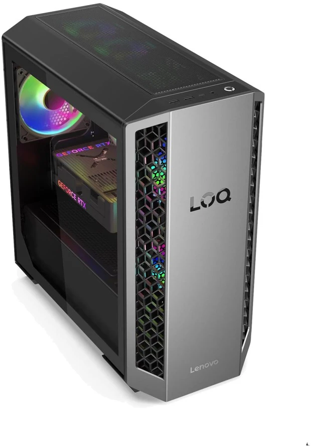 Stacionarus kompiuteris Lenovo LOQ Tower 26ADR10 Ryzen 7 8745HX 32GB DDR5 5200 1TB SSD GeForce RTX 5070 12GB Windows 11 Luna Pilkas / Eclipse Juodas