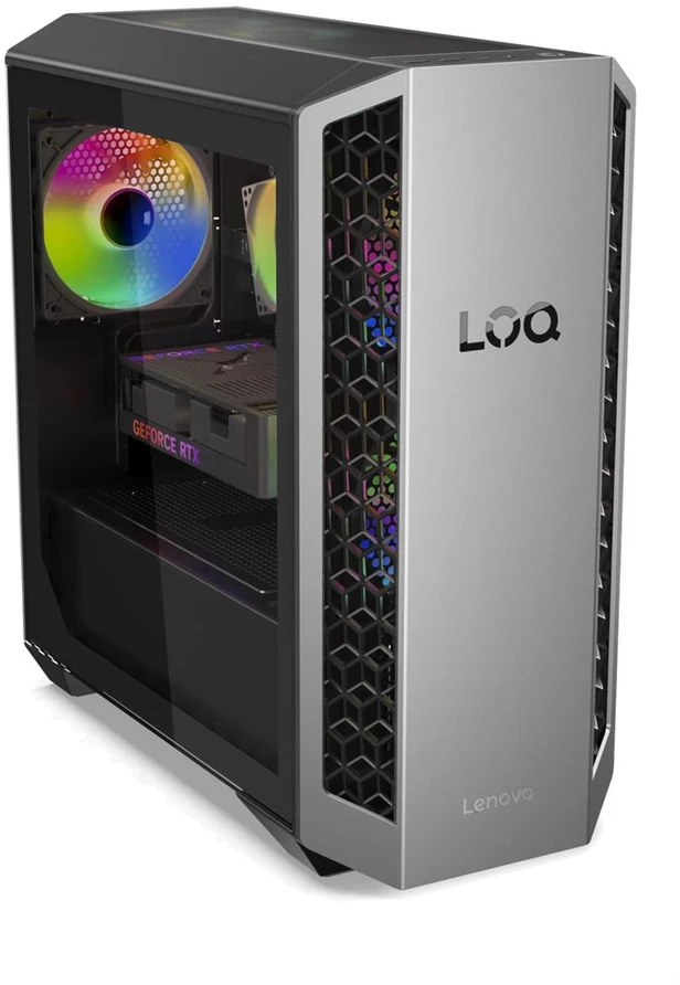 Stacionarus kompiuteris Lenovo LOQ Tower 26ADR10 Ryzen 7 8745HX 32GB DDR5 5200 1TB SSD GeForce RTX 5070 12GB Windows 11 Luna Pilkas / Eclipse Juodas