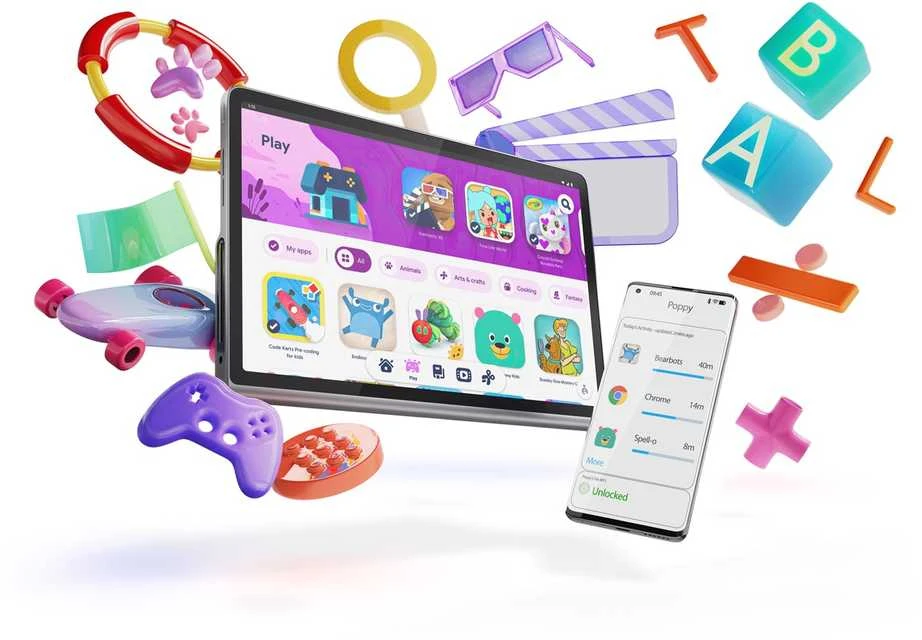 Planšetė Planšetinis Kompiuteris - Lenovo Tab Plus 11.5" 2K Ekranas, MediaTek Helio G99, 8GB RAM, 128GB Atmintis, Android 14, Pilkas