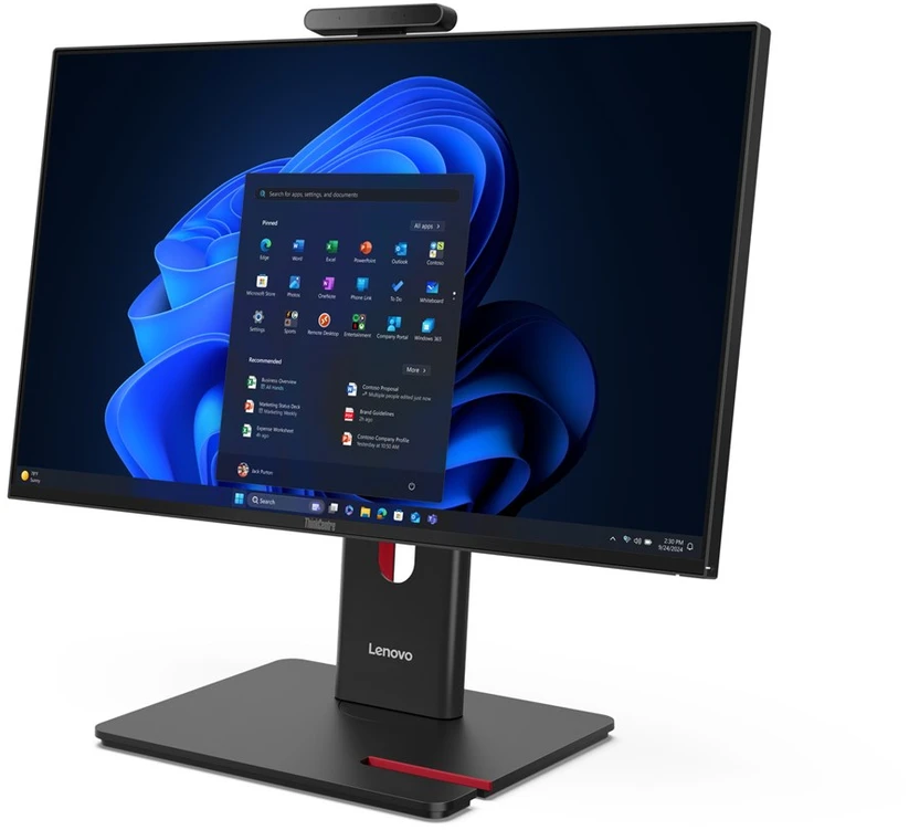 Lenovo ThinkCentre M70a Gen 6 Intel Core Ultra 5 225T 60.5 cm (23.8") 1920 x 1080 pikselių All-in-One PC 16 GB DDR5-SDRAM 512 GB SSD Windows 11 Pro Wi-Fi 6E (802.11ax) Juodas