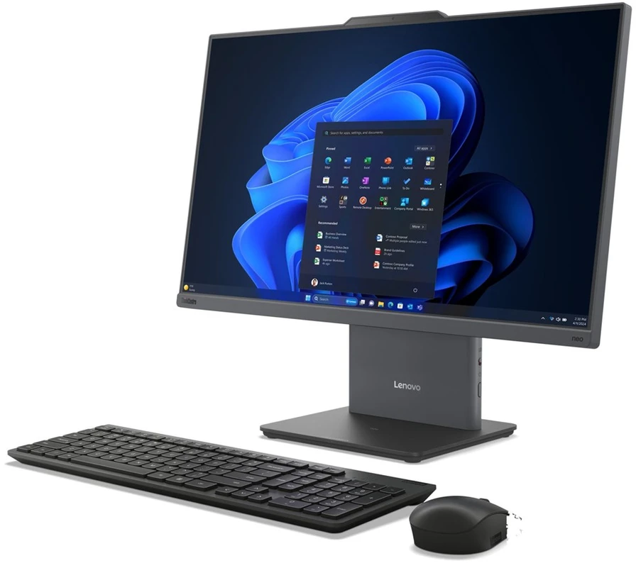 Stacionarus kompiuteris Lenovo „ThinkCentre neo 50a G5“ universalus kompiuteris, 5-os kartos „Core i5-210H“, 23,8 colio FHD IPS ekranas (250 nitų), 16 GB DDR5 RAM, 512 GB SSD, integruota „Intel“ vaizdo plokštė, 5,0 MP internetinė kamera, „Windows 11 Pro“, „Luna Pilkas“, 3 metų garantija vietoje