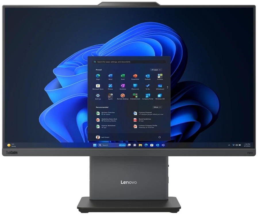 Stacionarus kompiuteris Lenovo „ThinkCentre neo 50a G5“ universalus kompiuteris, 5-os kartos „Core i5-210H“, 23,8 colio FHD IPS ekranas (250 nitų), 16 GB DDR5 RAM, 512 GB SSD, integruota „Intel“ vaizdo plokštė, 5,0 MP internetinė kamera, „Windows 11 Pro“, „Luna Pilkas“, 3 metų garantija vietoje