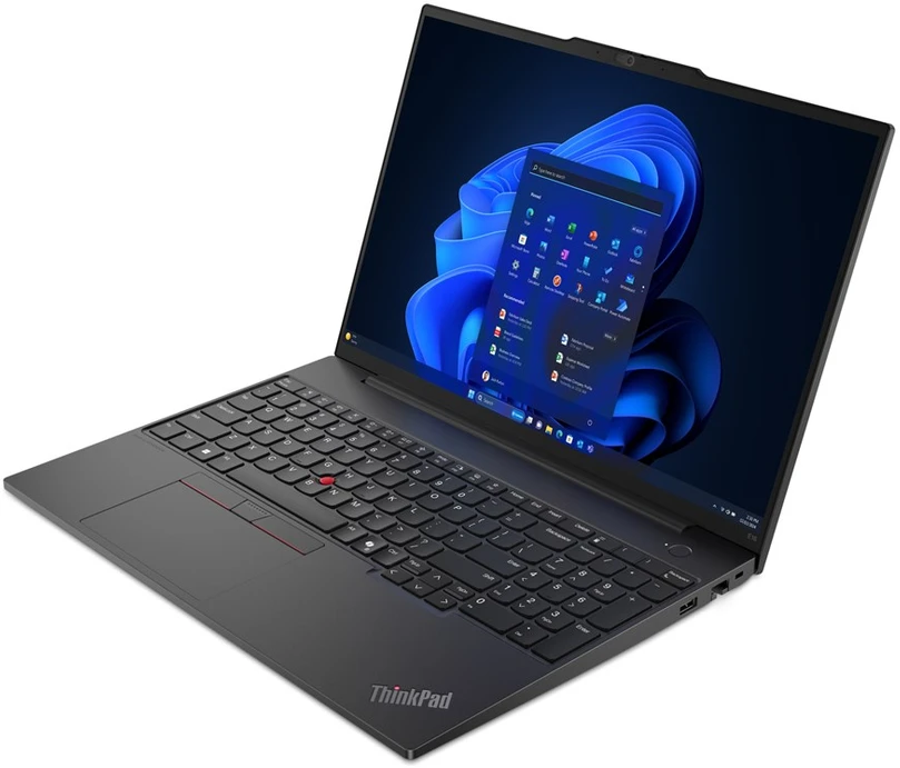 Klaviatūra Lenovo „ThinkPad E16 AMD Ryzen™ 7 7735U“ nešiojamasis kompiuteris, 40,6 cm (16 colių), lietimui jautrus ekranas, WUXGA, 16 GB DDR5-SDRAM, 1 TB SSD, „Wi-Fi 6“ (802.11ax), „Windows 11 Pro“, JAV anglų kalba, juoda, naujas, perpakuotas