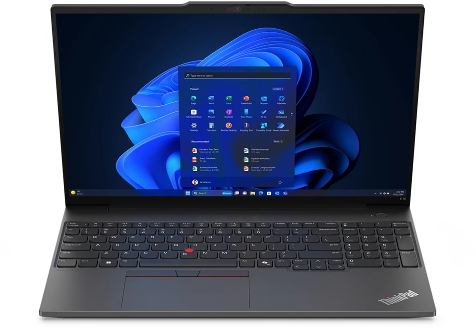 Klaviatūra Lenovo „ThinkPad E16 AMD Ryzen™ 7 7735U“ nešiojamasis kompiuteris, 40,6 cm (16 colių), lietimui jautrus ekranas, WUXGA, 16 GB DDR5-SDRAM, 1 TB SSD, „Wi-Fi 6“ (802.11ax), „Windows 11 Pro“, JAV anglų kalba, juoda, naujas, perpakuotas