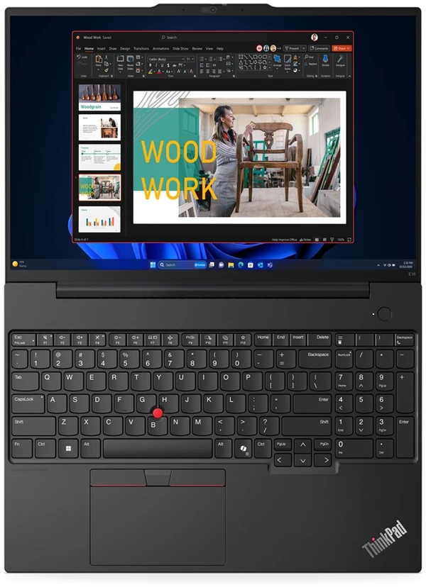 Klaviatūra Lenovo „ThinkPad E16 AMD Ryzen™ 7 7735U“ nešiojamasis kompiuteris, 40,6 cm (16 colių), lietimui jautrus ekranas, WUXGA, 16 GB DDR5-SDRAM, 1 TB SSD, „Wi-Fi 6“ (802.11ax), „Windows 11 Pro“, JAV anglų kalba, juoda, naujas, perpakuotas