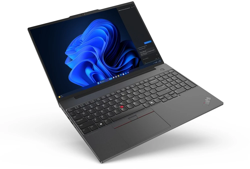 Klaviatūra Lenovo „ThinkPad E16 AMD Ryzen™ 7 7735U“ nešiojamasis kompiuteris, 40,6 cm (16 colių), lietimui jautrus ekranas, WUXGA, 16 GB DDR5-SDRAM, 1 TB SSD, „Wi-Fi 6“ (802.11ax), „Windows 11 Pro“, JAV anglų kalba, juoda, naujas, perpakuotas