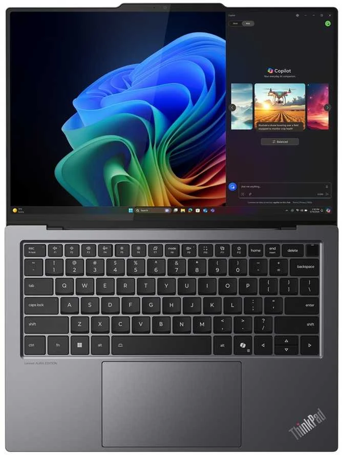 Lenovo ThinkPad X9-14 Gen 1 Copilot+ PC Intel Core Ultra 7 258V Nešiojamas kompiuteris 35.6 cm (14") 2.8K 32 GB LPDDR5x-SDRAM 1 TB SSD Wi-Fi 7 (802.11be) Windows 11 Pro English Pilkas