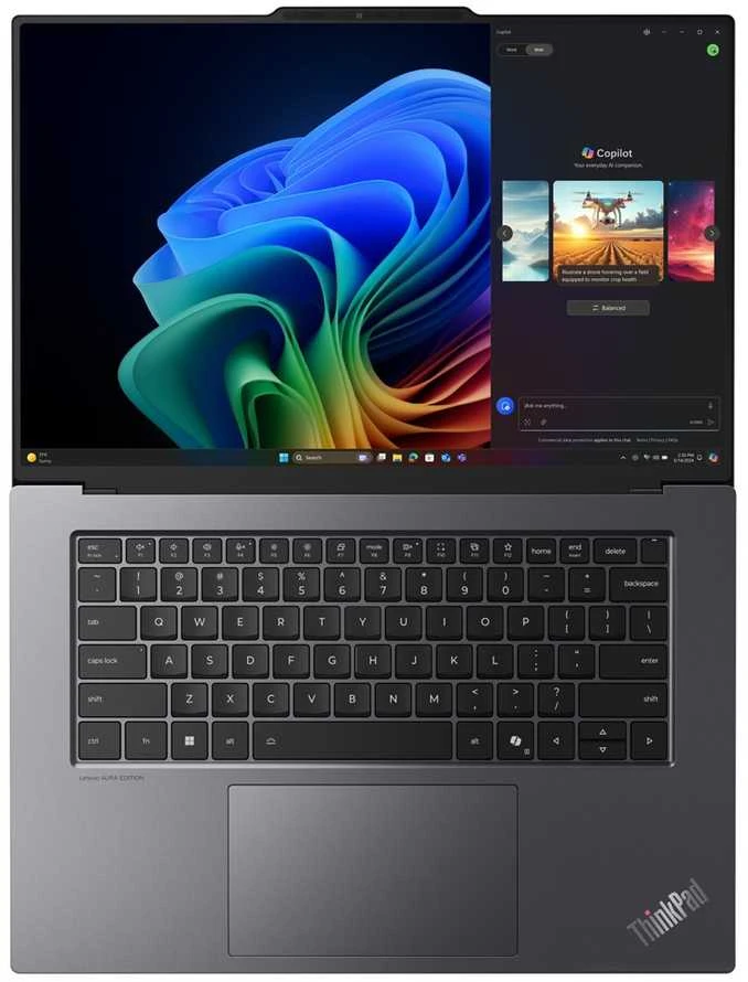 Lenovo ThinkPad X9-15 Gen 1 Copilot+ PC Intel Core Ultra 5 228V Nešiojamas kompiuteris 38.9 cm (15.3") 2.8K 32 GB LPDDR5x-SDRAM 512 GB SSD Wi-Fi 7 (802.11be) Windows 11 Pro English Pilkas