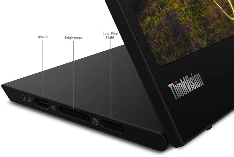 Monitorius Lenovo ThinkVision M15 15,6 colio, IPS, FHD, 1920 x 1080, 16:9, Įjungta: 6 ms Išjungta: 14 ms, 250 cd/m², Juodas, 1 x USB Type-C, 60 Hz