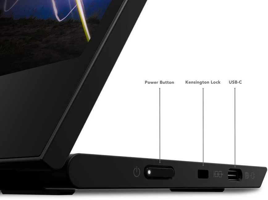 Monitorius Lenovo ThinkVision M15 15,6 colio, IPS, FHD, 1920 x 1080, 16:9, Įjungta: 6 ms Išjungta: 14 ms, 250 cd/m², Juodas, 1 x USB Type-C, 60 Hz