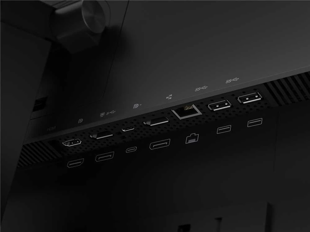 Monitorius Lenovo ThinkVision P24h-2L LED ekranas 60.5 cm (23.8") 2560 x 1440 pikselių Quad HD Juodas