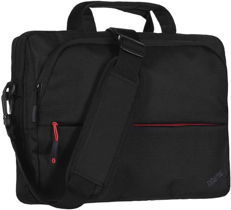 Lenovo | Essential | ThinkPad Essential 13–14 colių plonas nešiojamas kompiuteris su viršutiniu dėklu (tvarus ir ekologiškas, pagamintas iš perdirbto PET: iš viso 7,5 %; išorė: 24 %) | Tinka iki 14 colių | Išorinis dėklas | Dirželis per petį | Juodas