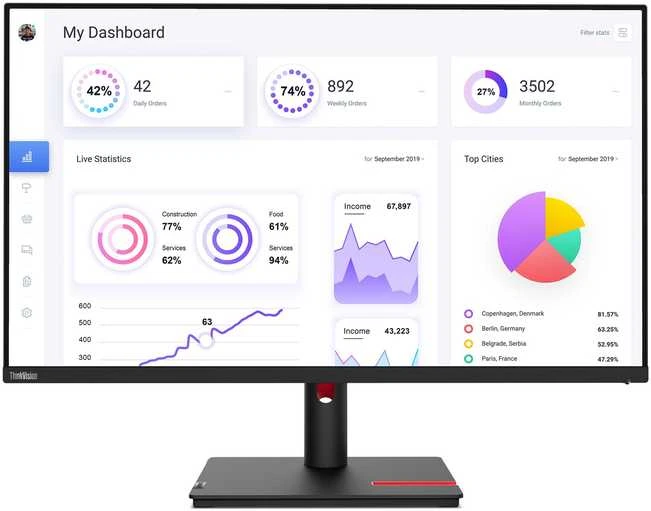 Monitorius Lenovo | ThinkVision | T32p-30 | 31.5 " | IPS | 16:9 | 60 Hz | 4 ms | 3840 x 2160 pikselių | 350 cd/m² | HDMI jungtys quantity 1 | Juodas | Garantija 36 mėn.