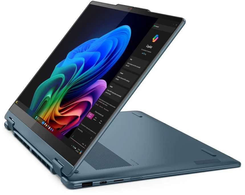 Lenovo Yoga 7 2-in-1 14AKP10 Copilot+ asmeninis kompiuteris AMD Ryzen AI 5 340 hibridinis (2-in-1) 35,6 cm (14") Jutiklinis ekranas WUXGA 16 GB LPDDR5-SDRAM 512 GB SSD Wi-Fi 7 (802.11be) Windows 11 Home Teal