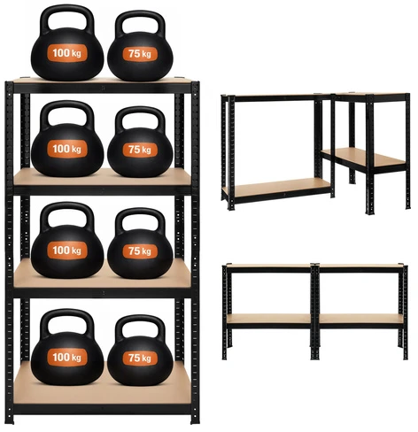 Bigstren Lentyna sandėlis - juoda 150x75x30 Bigstreen