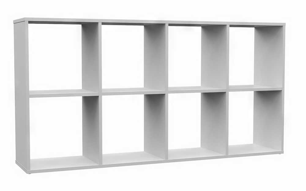 Top E Shop Topeshop MALAX 2X4 BIEL svetainės knygų lentyna