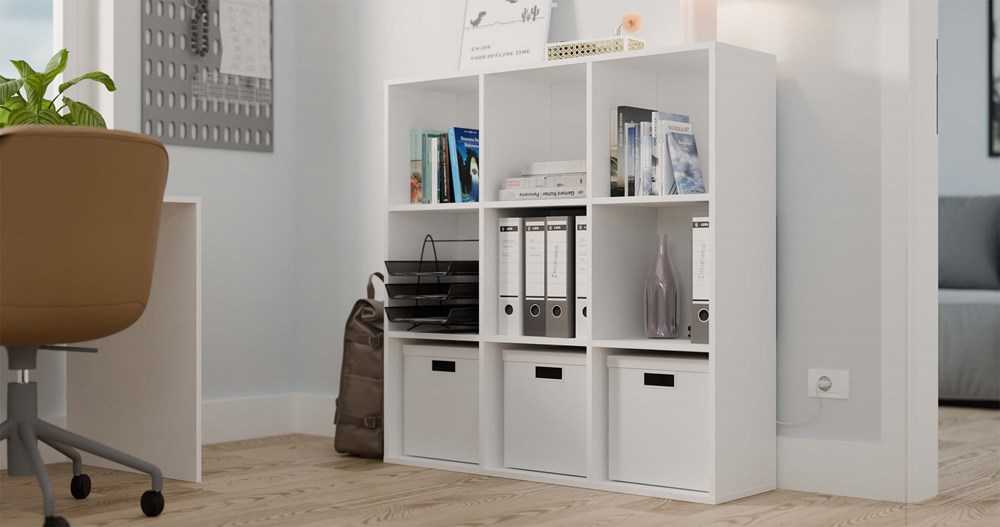 Top E Shop MALAX 3x3 H Baltas SHELVING UNIT